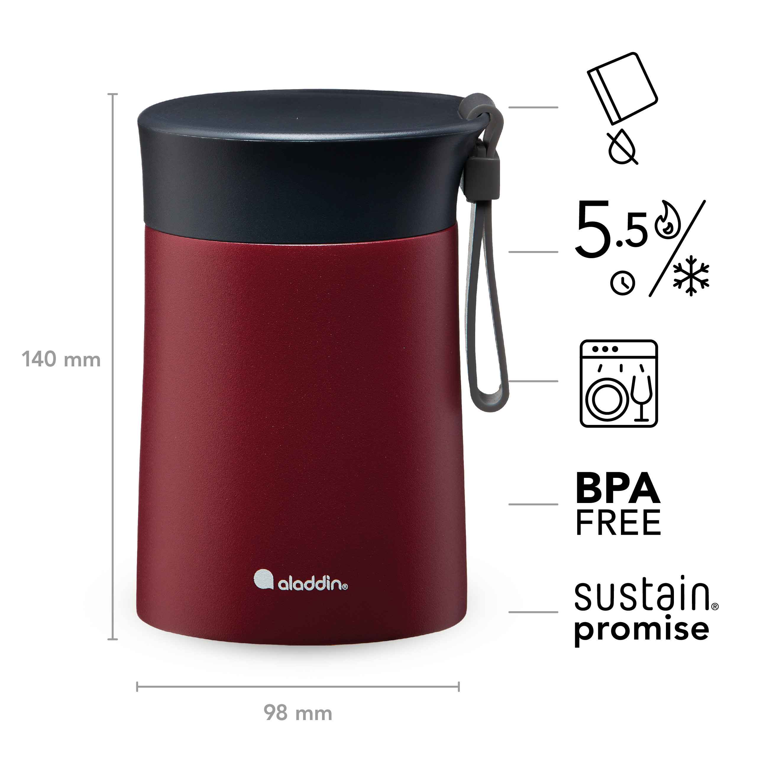 Aladdin Bistro Thermavac 0.4L box isotherme Deep Navy