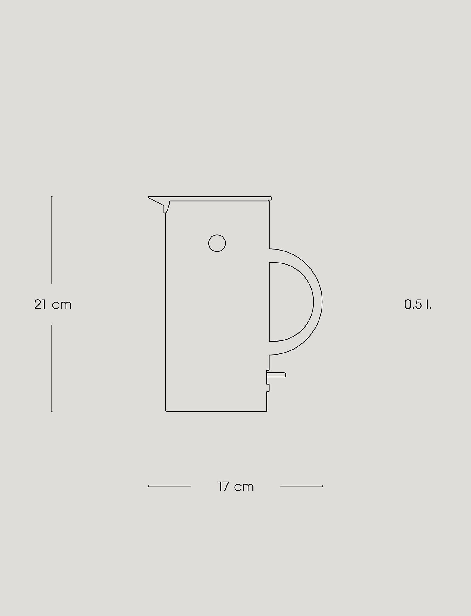Stelton EM77 bouilloire électrique 0,5 L mini