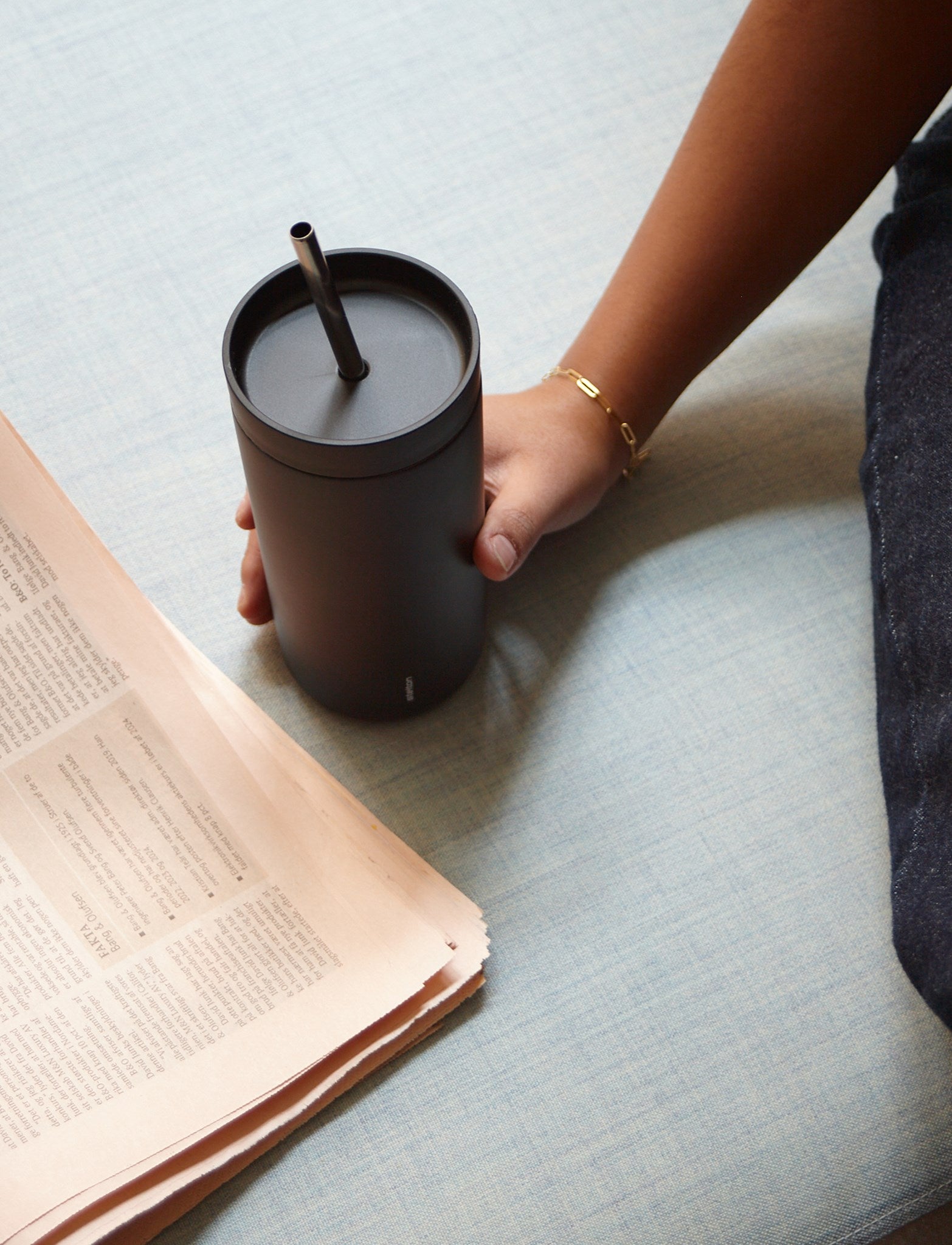 Stelton To Go Sip gobelet isotherme paille 400 ml