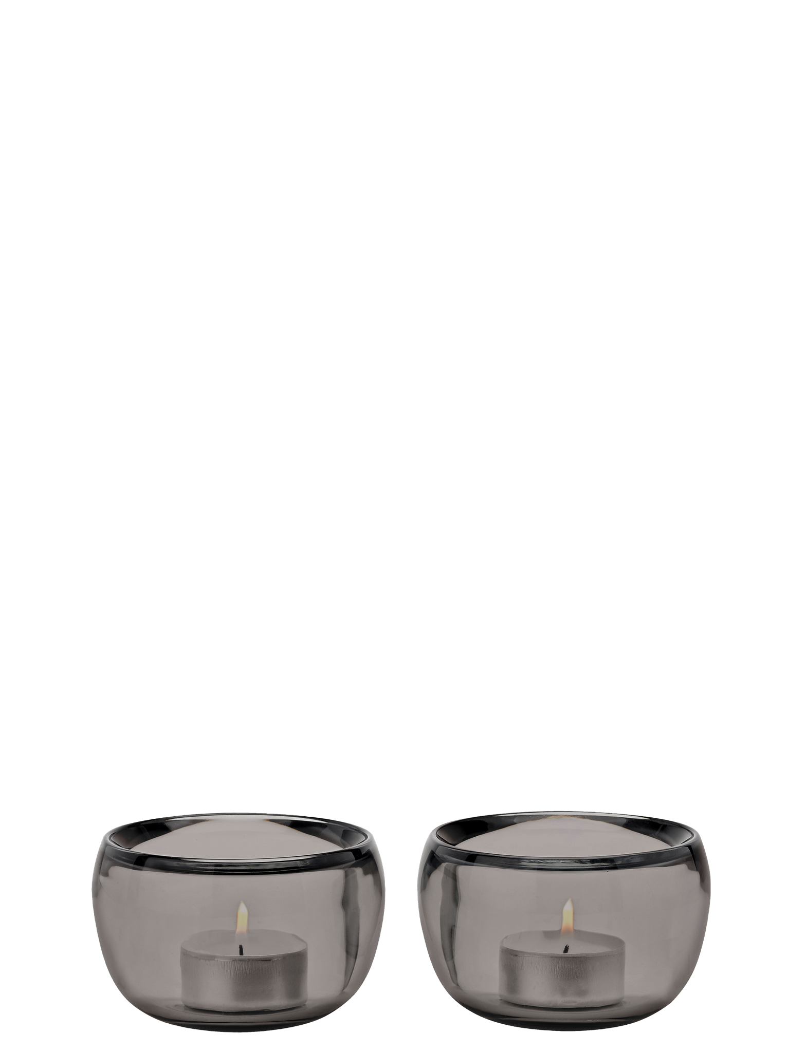 Stelton Ora photophore verre fumé lot de 2