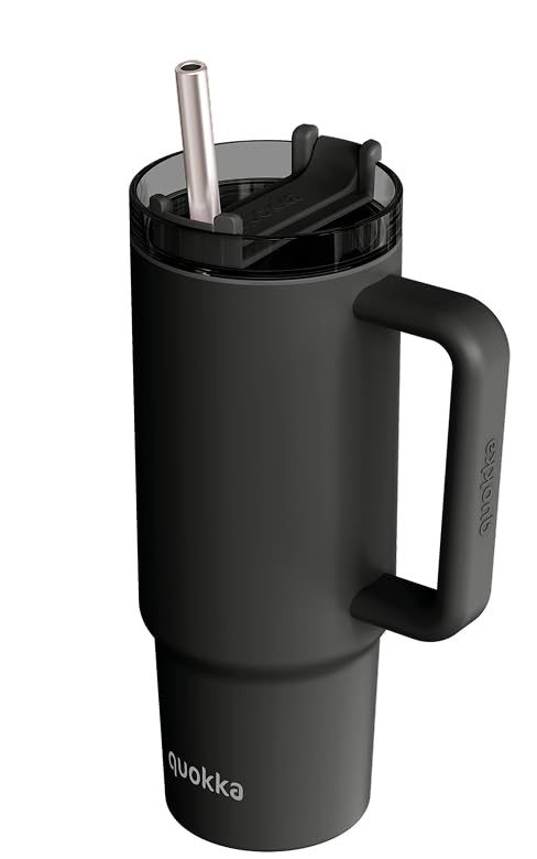 QUOKKA STREAM tasse isotherme noir 950 ml acier inoxydable
