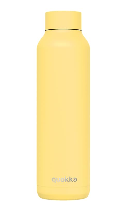 Quokka Solid Light Yellow bouteille isotherme 630 ml inox