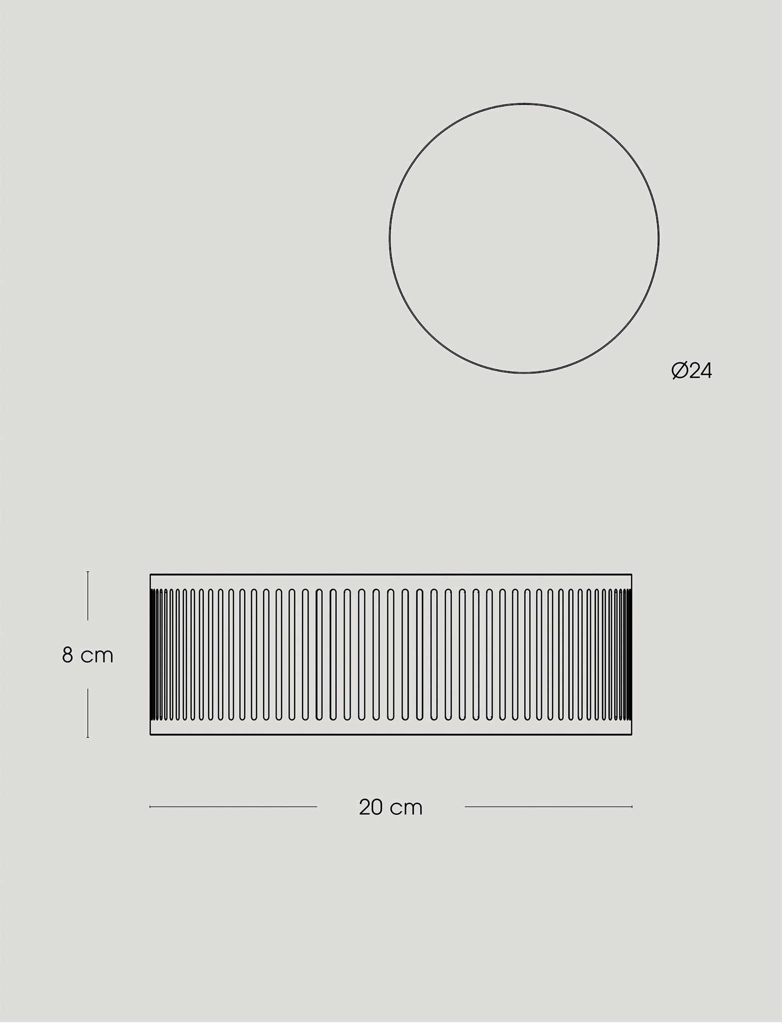 Stelton Orlo bol plateau inox H 8 cm service