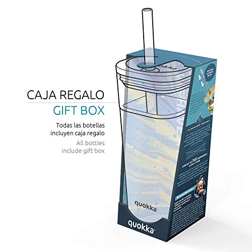 Quokka Liquid Cube Rose Jungle gobelet verre 540 ml