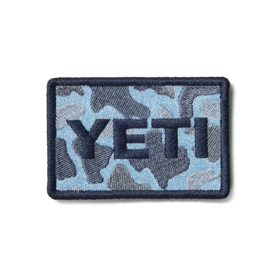 YETI Blue Camo Patch écusson scratch 5x7 cm