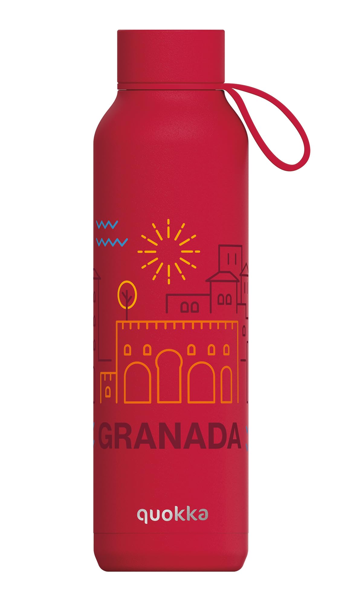 Quokka Solid Sevilla Jet Noir bouteille isotherme 510 ml