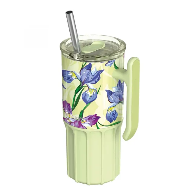 Quokka Umi mug isotherme 720 ml thé vert paille inox
