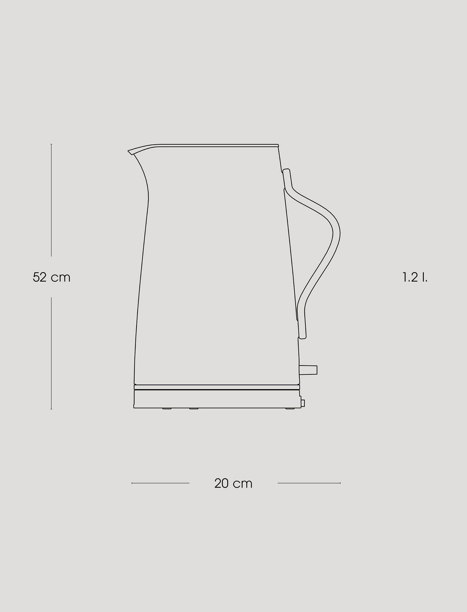 Stelton Emma Bouilloire électrique 1,2 L bleu poignée hêtre