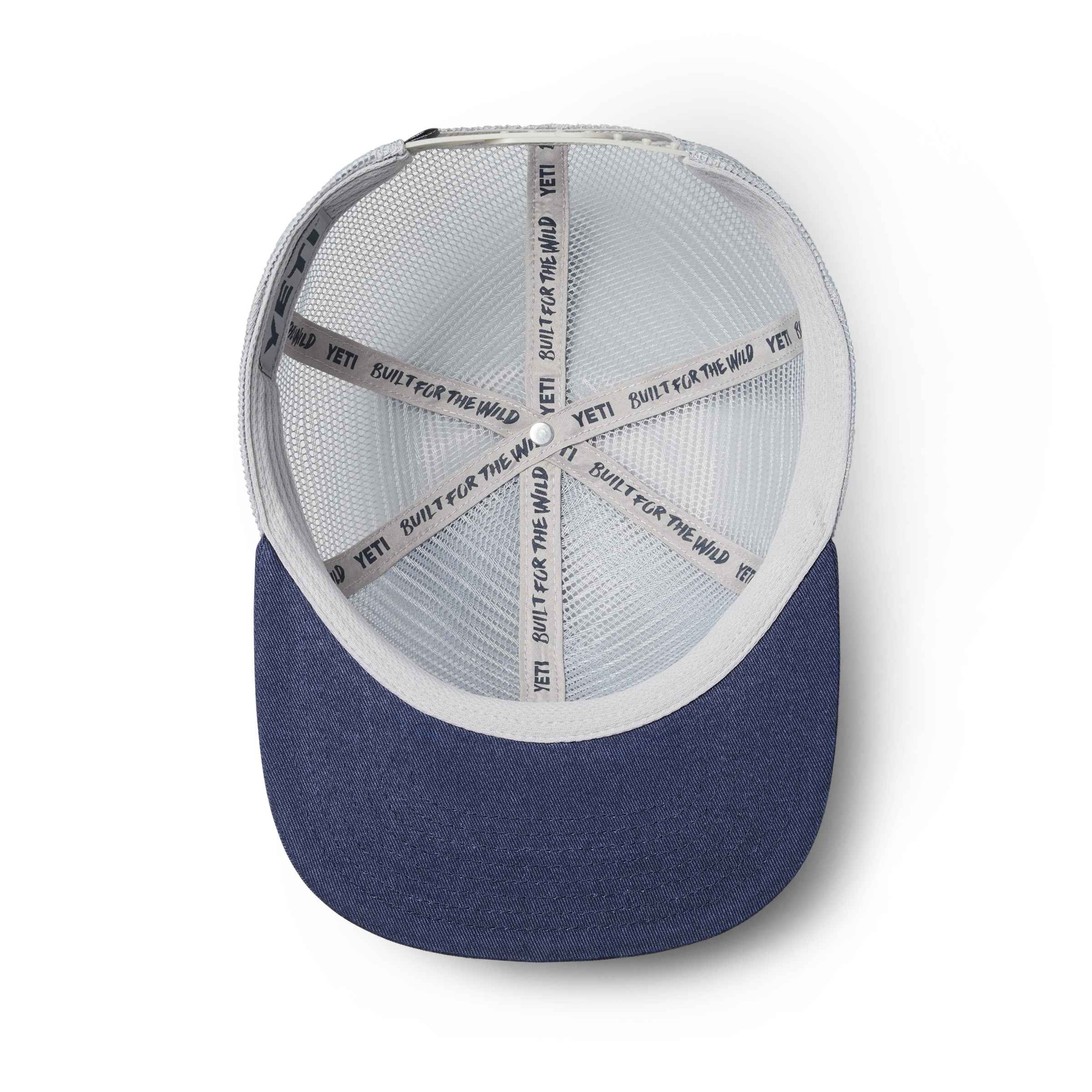 YETI Flat Brim casquette plate Grey/Navy filet recyclé