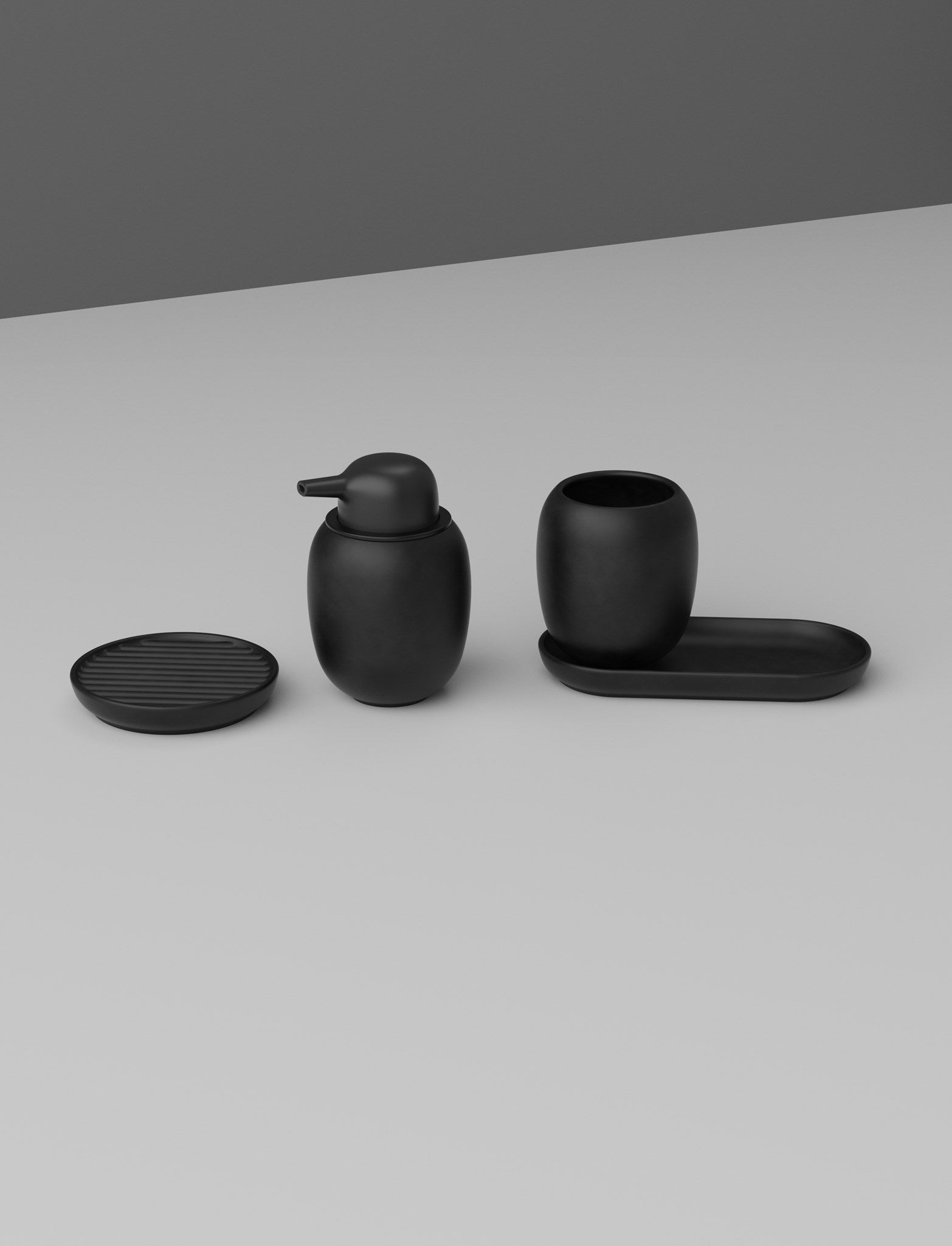 Stelton Fjord plateau salle de bain forme galet bijoux