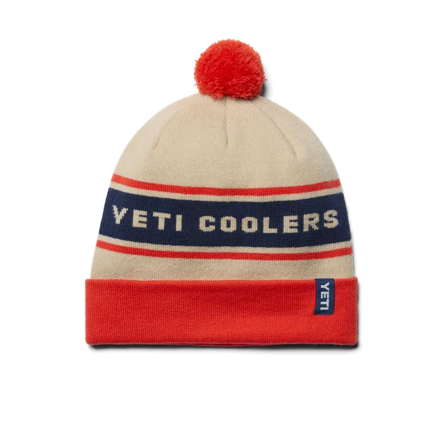 YETI Coolers bonnet pompon blanc orange taille unique