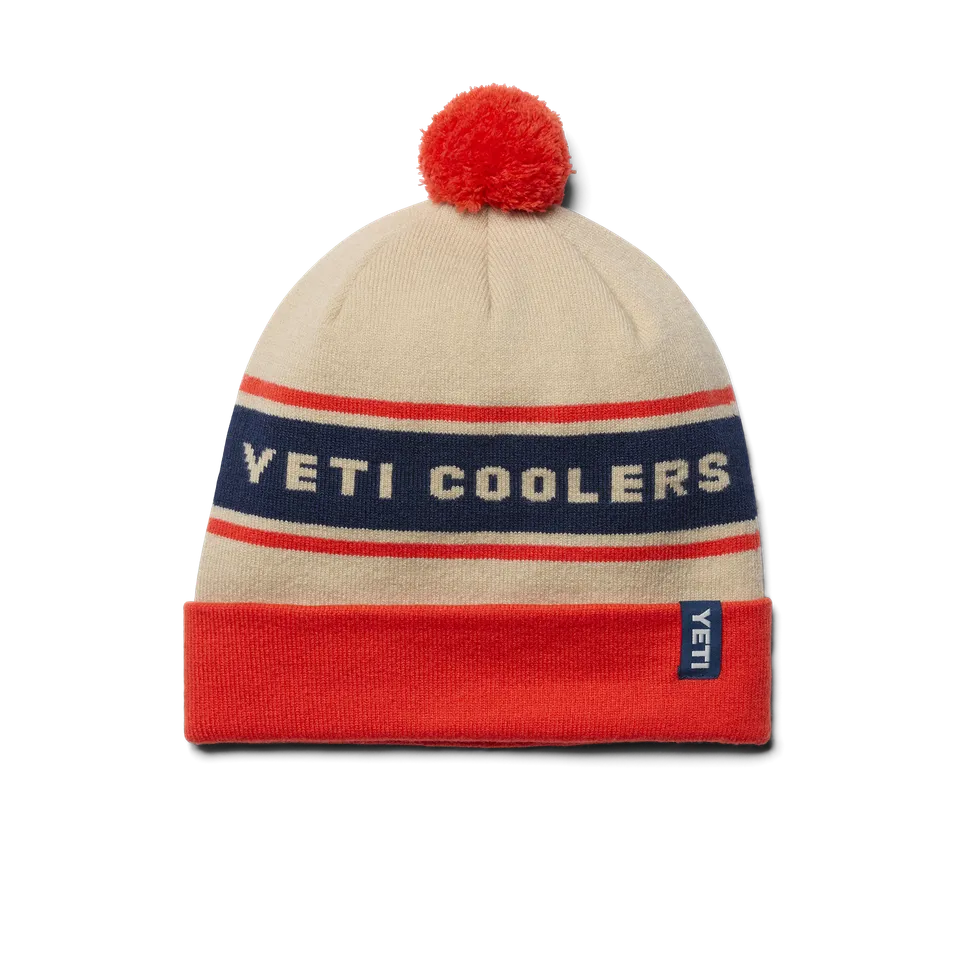YETI Coolers bonnet pompon blanc orange taille unique