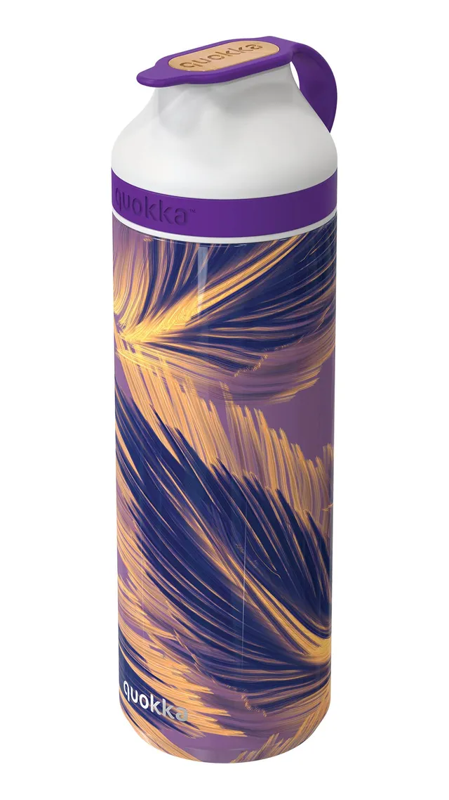 Quokka Mineral Steel Bouteille Inox 430 ml Feuille Électrique