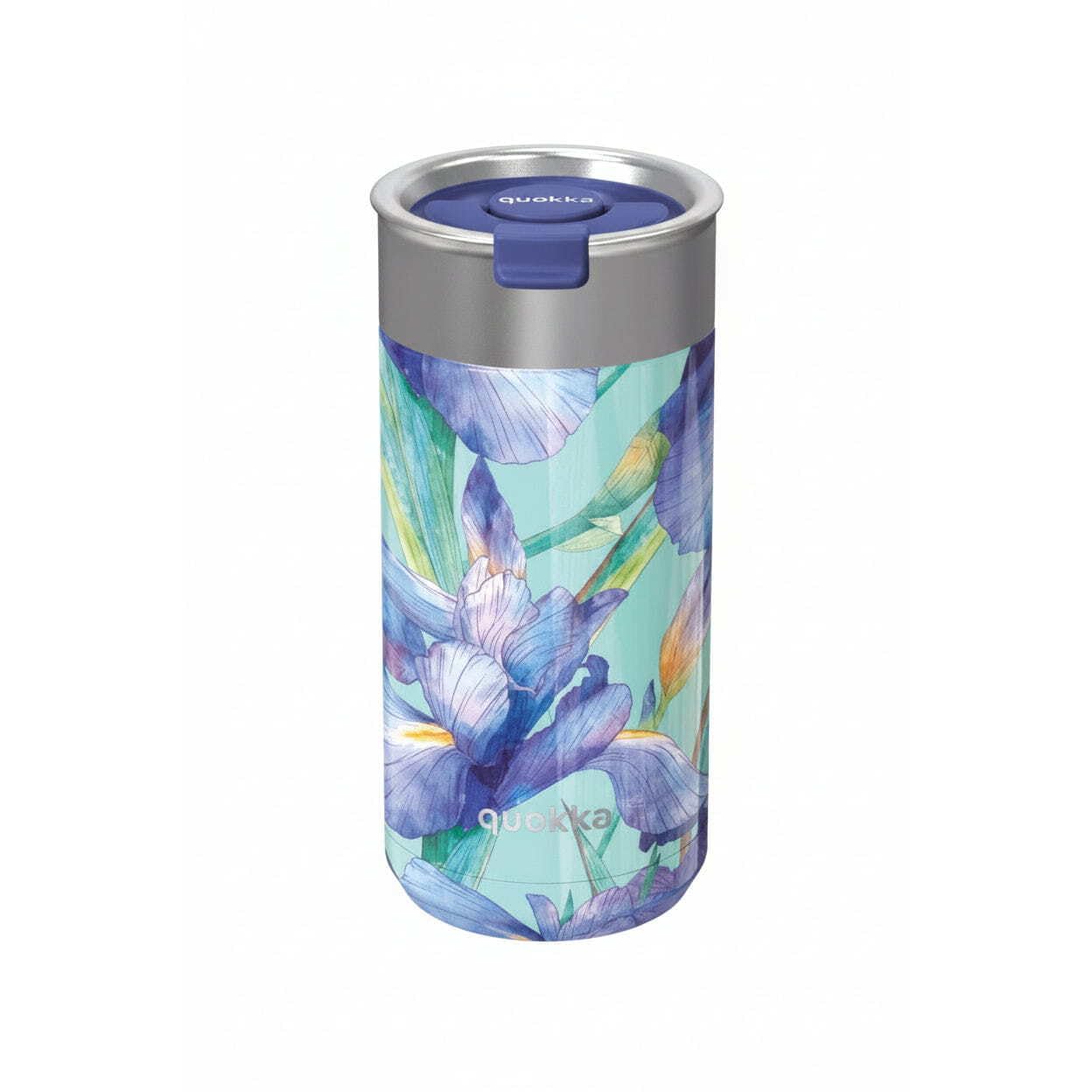 Quokka Boost tasse isotherme Blue Irises 400 ml infuseur