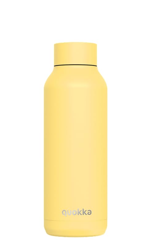 Quokka Solid Light Yellow bouteille isotherme 510 ml inox