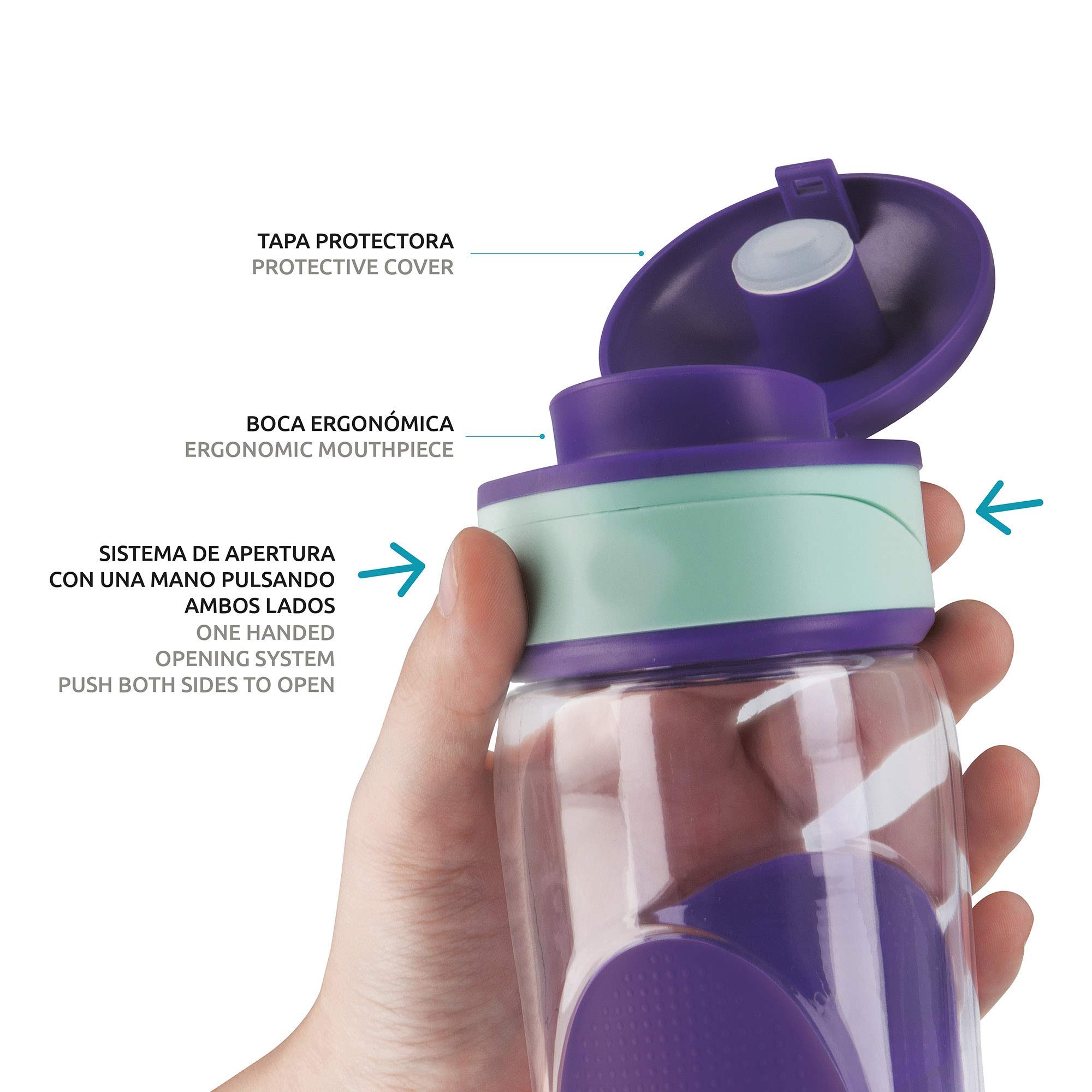 Quokka Splash gourde Tritan 730 ml Aqua Violet sport
