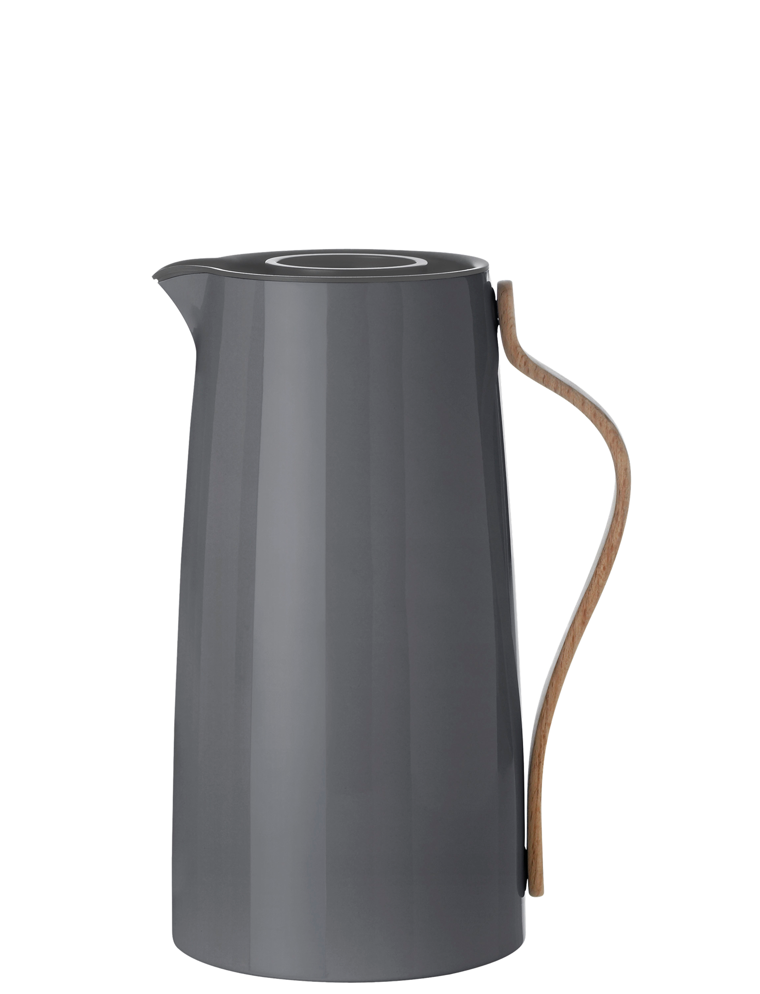 Stelton Emma carafe isotherme 1,2 L gris manche bois