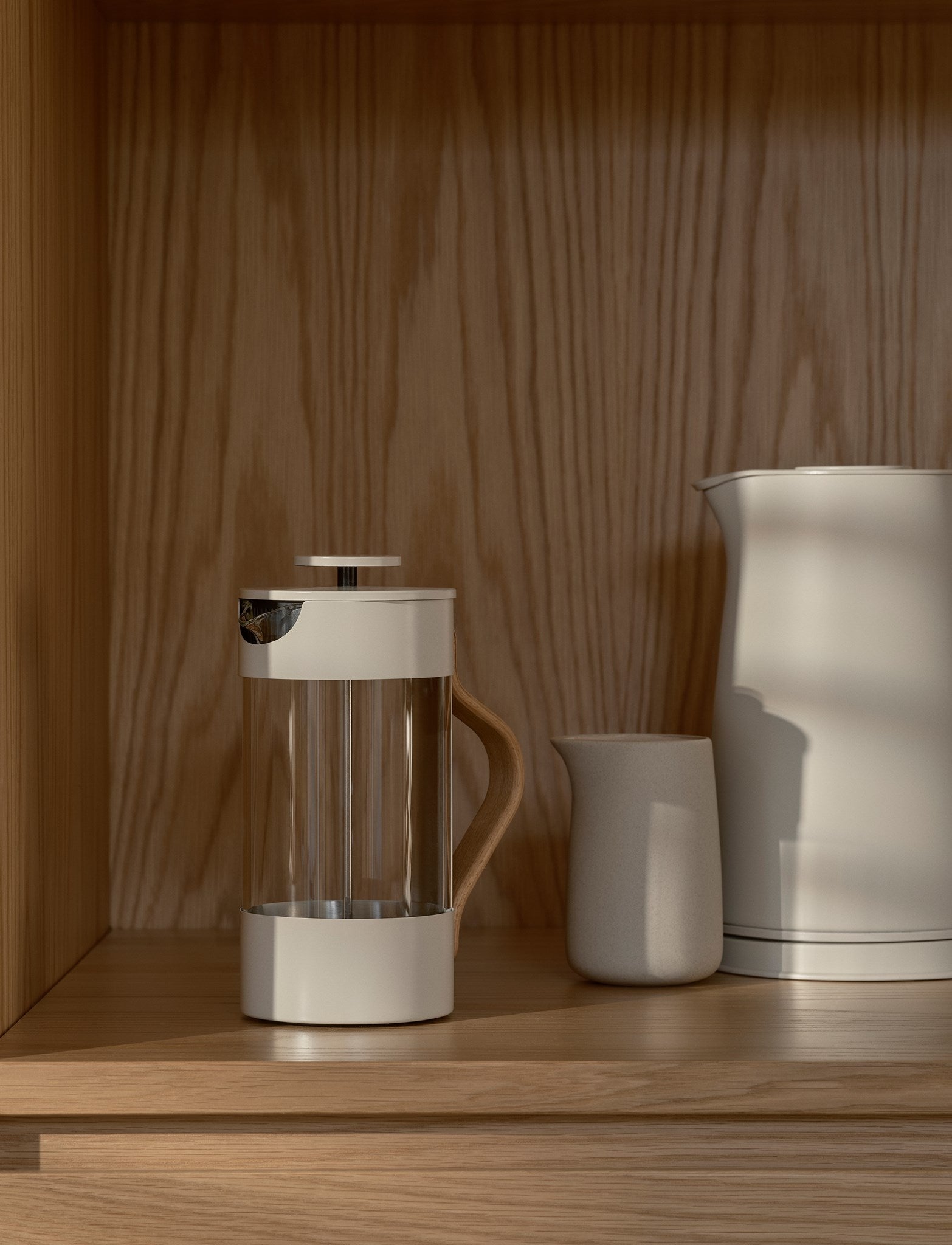 Stelton Emma cafetière à piston 1 L manche hêtre