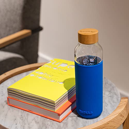 Quokka Flow Eau Fleurs bouteille verre 660 ml silicone