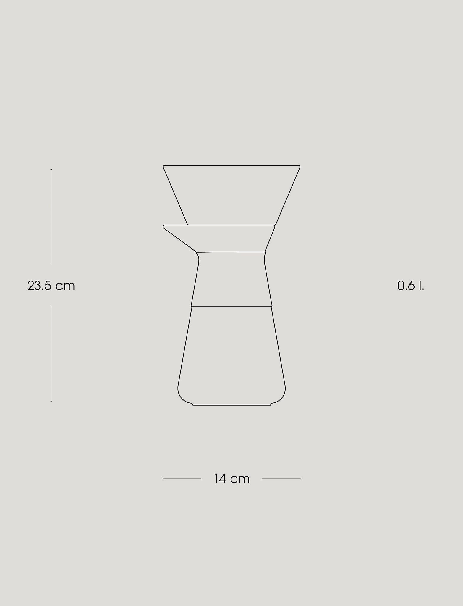 Stelton Theo cafetière filtre 0,6 L noir grès bambou