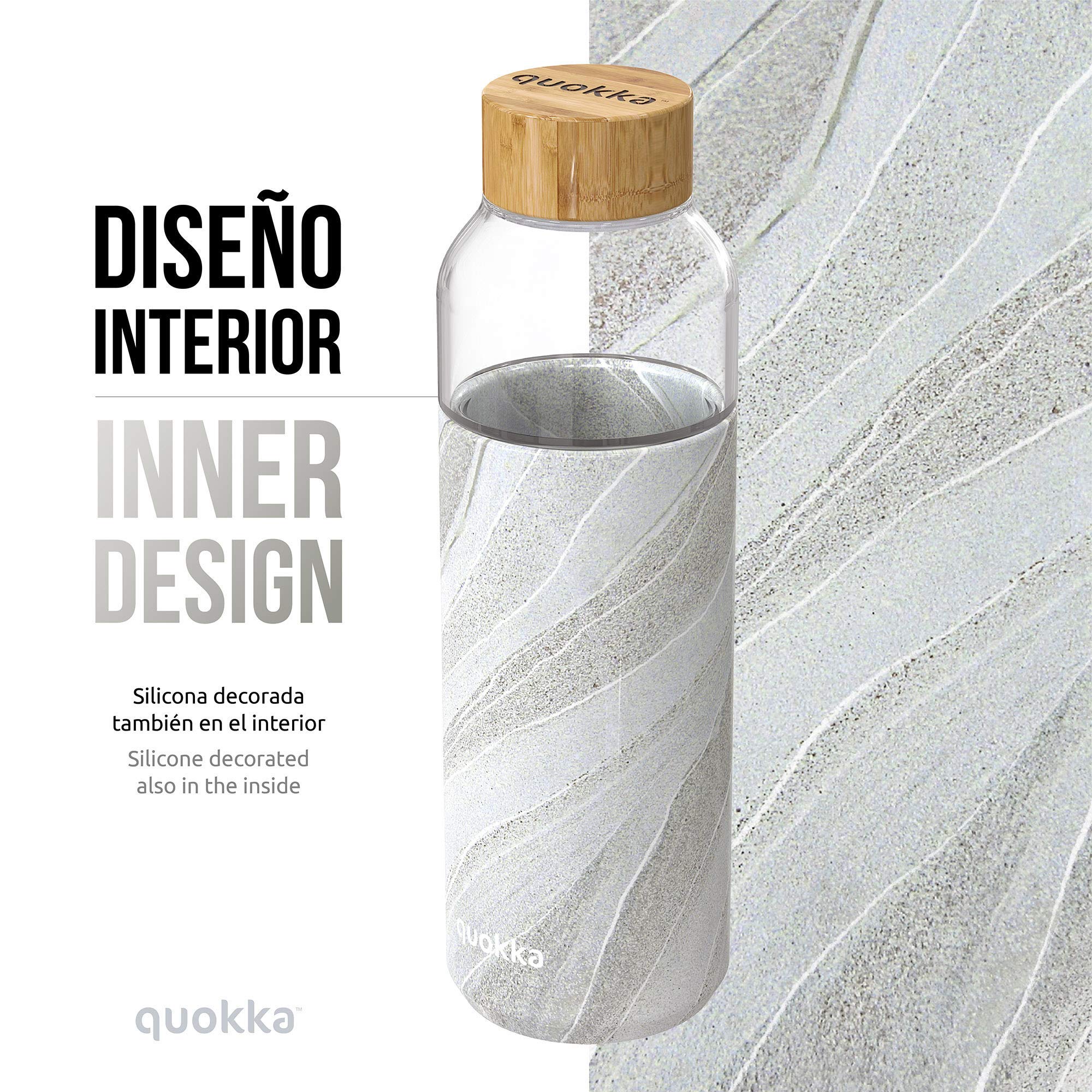 Quokka Flow bouteille verre White Stone 660 ml
