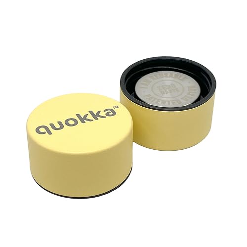 Quokka Solid Light Yellow bouteille isotherme 510 ml inox
