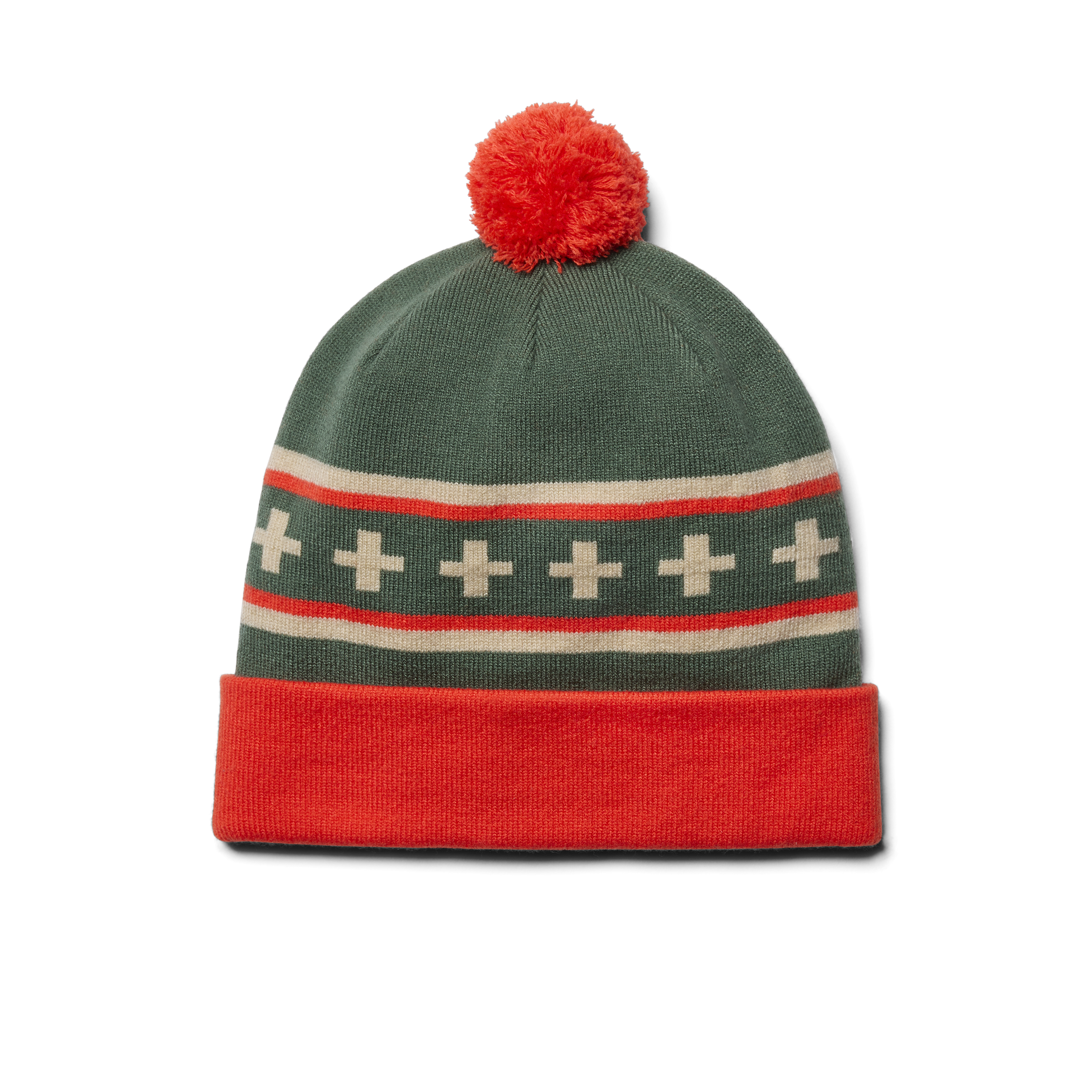 YETI Pom Beanie bonnet à pompon vert orange