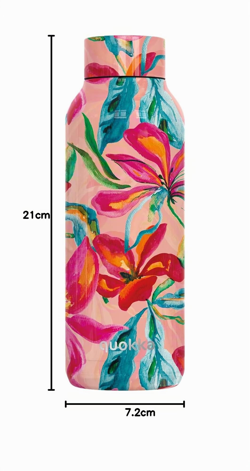 Quokka Solid Tropical Bloom bouteille isotherme 510 ml inox
