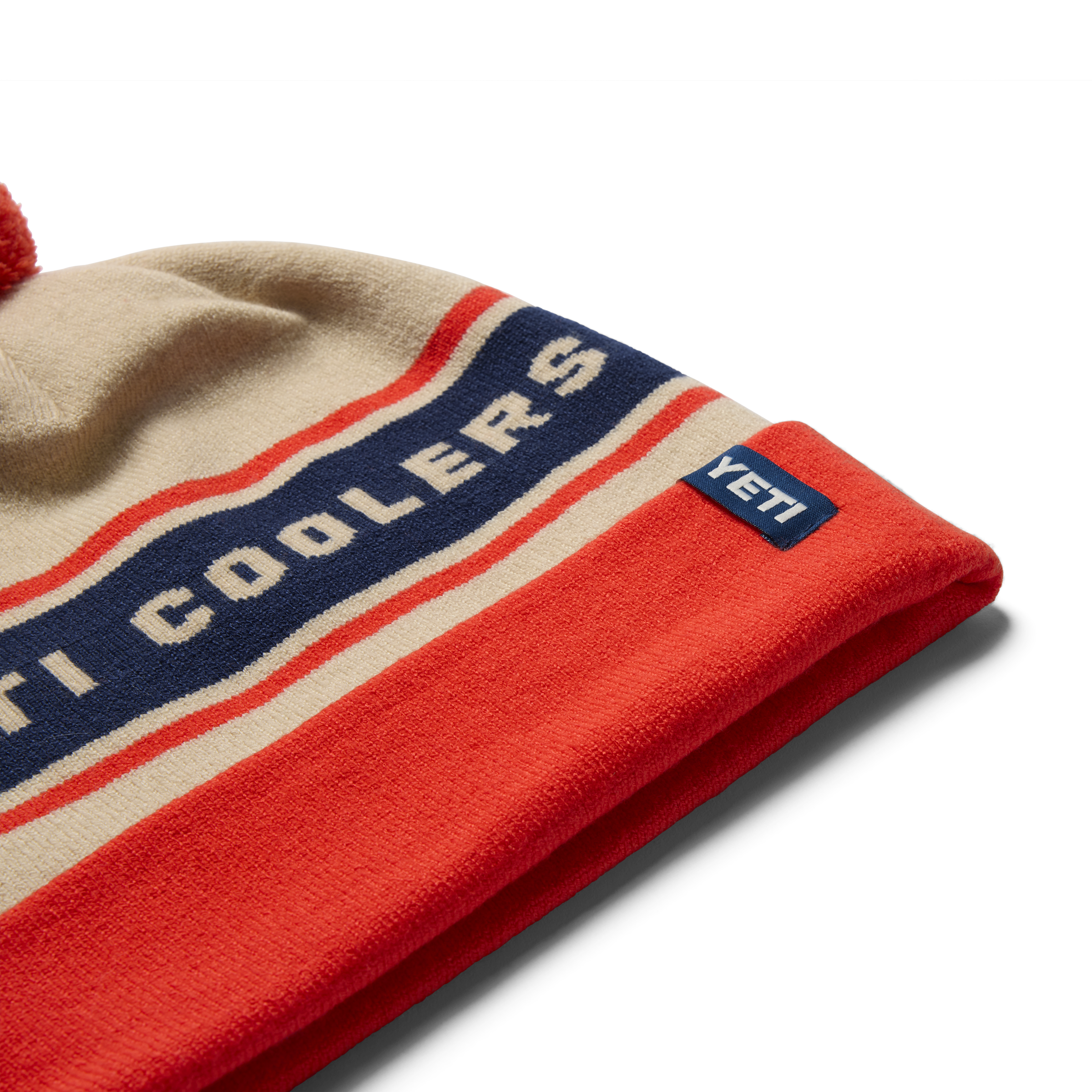 YETI Coolers bonnet pompon blanc orange taille unique