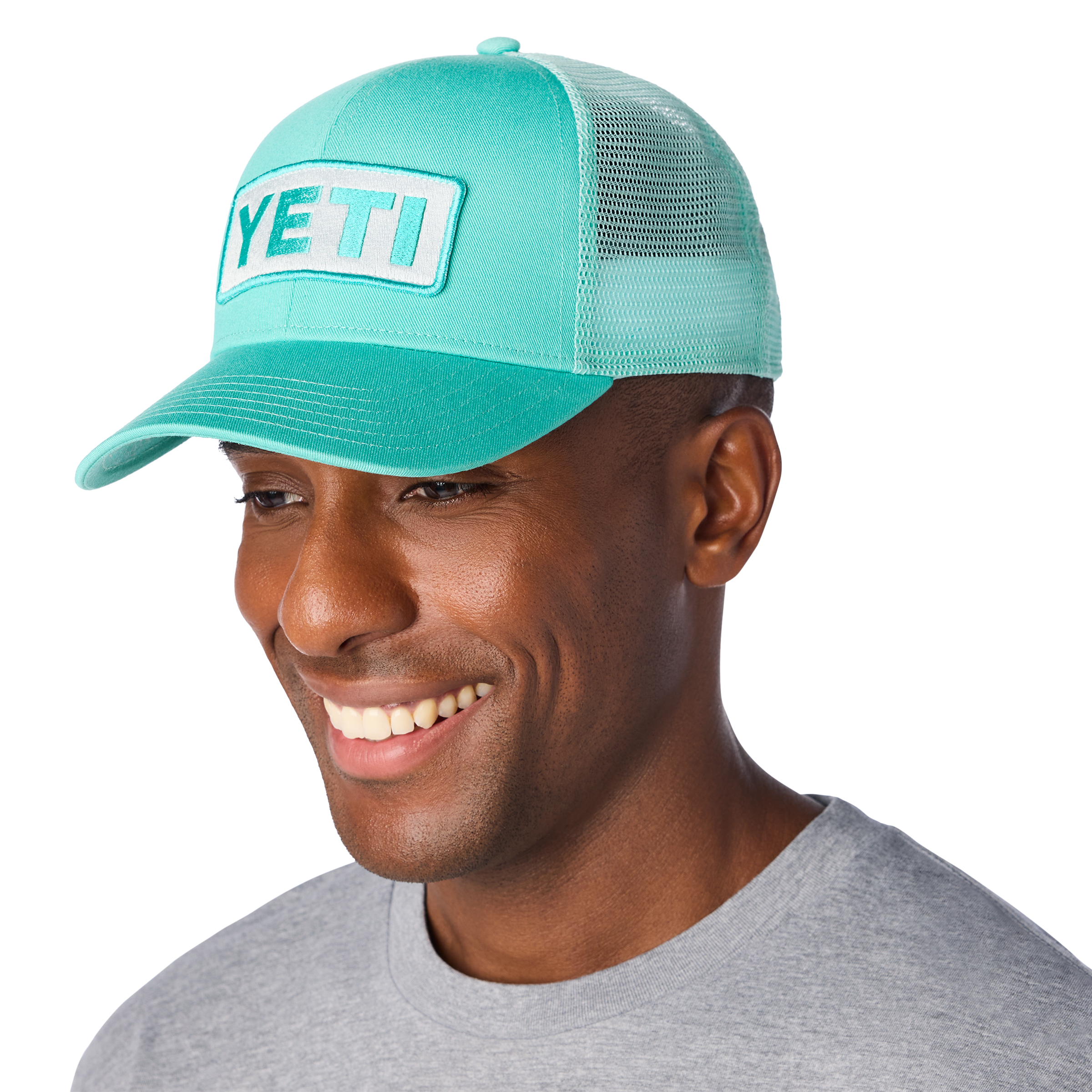 YETI Logo Badge casquette trucker ocean coton