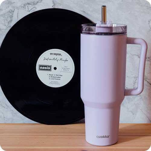 QUOKKA STREAM LAVENDER tasse isotherme 1200 ml inox paille