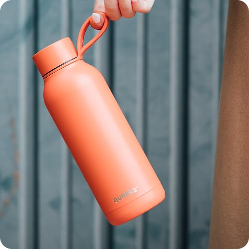 Quokka Solid Strap Orange bouteille isotherme 510 ml