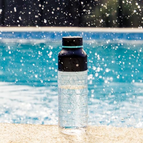 Quokka Ice Noir Geo bouteille Tritan 720 ml glaçons