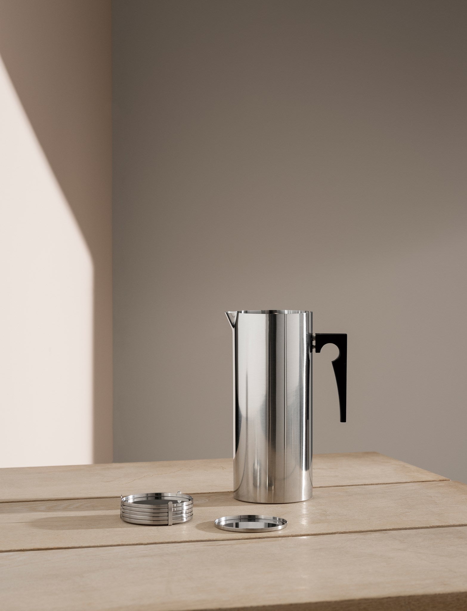 Stelton Cylinda-line pichet 2 l inox bec à glace Arne Jacobsen
