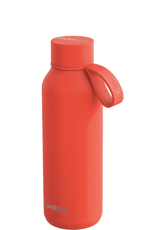 Quokka Solid Strap Orange bouteille isotherme 510 ml