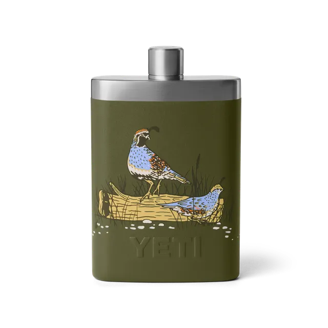 YETI Flask flasque inox 7 oz Olive avec entonnoir