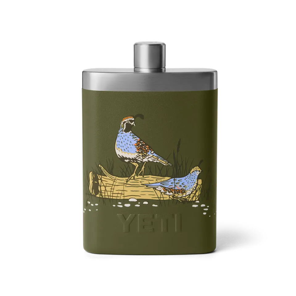 YETI Flask flasque inox 7 oz Olive avec entonnoir