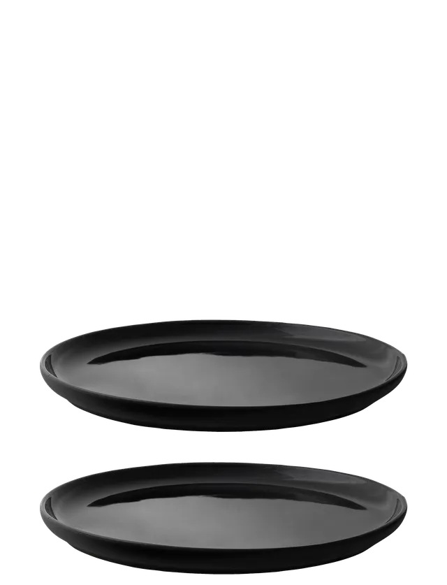 Stelton Theo assiette plate 22 cm noire grès