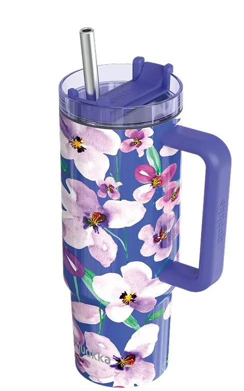 Quokka Stream Fleurs L mug isotherme 950 ml acier inoxydable