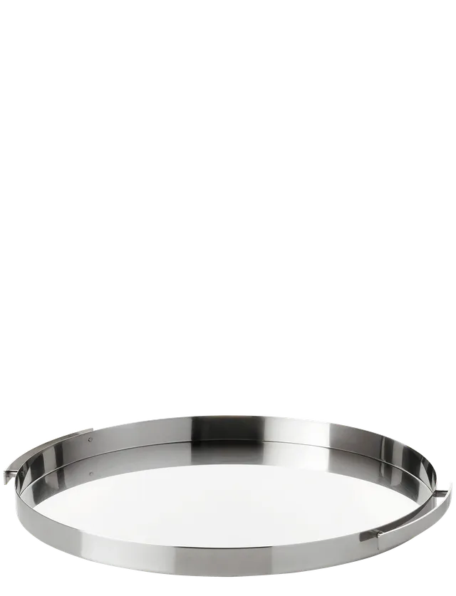 Stelton Cylinda plateau service Ø 33,5 cm inox poignées
