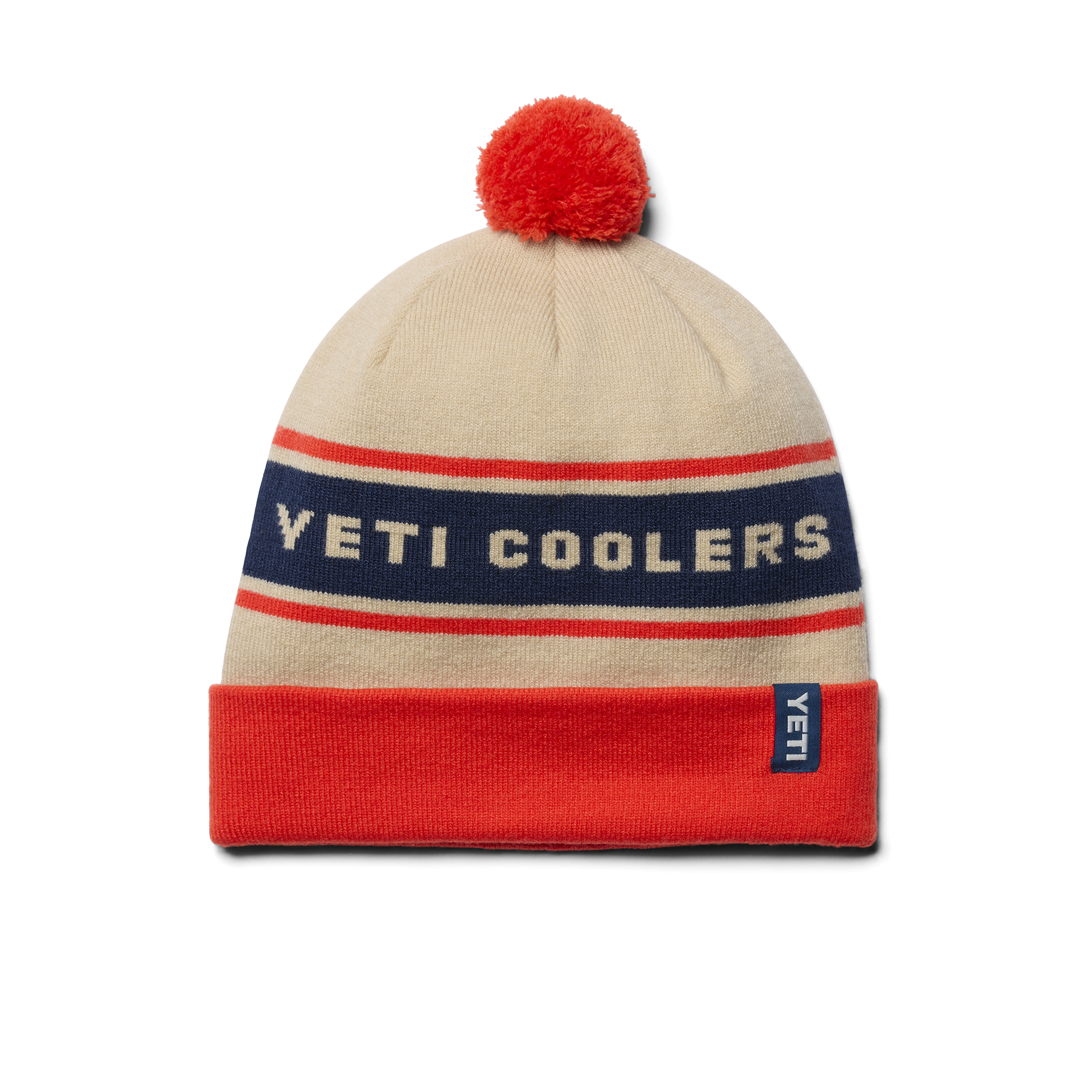 YETI Coolers bonnet pompon blanc orange taille unique