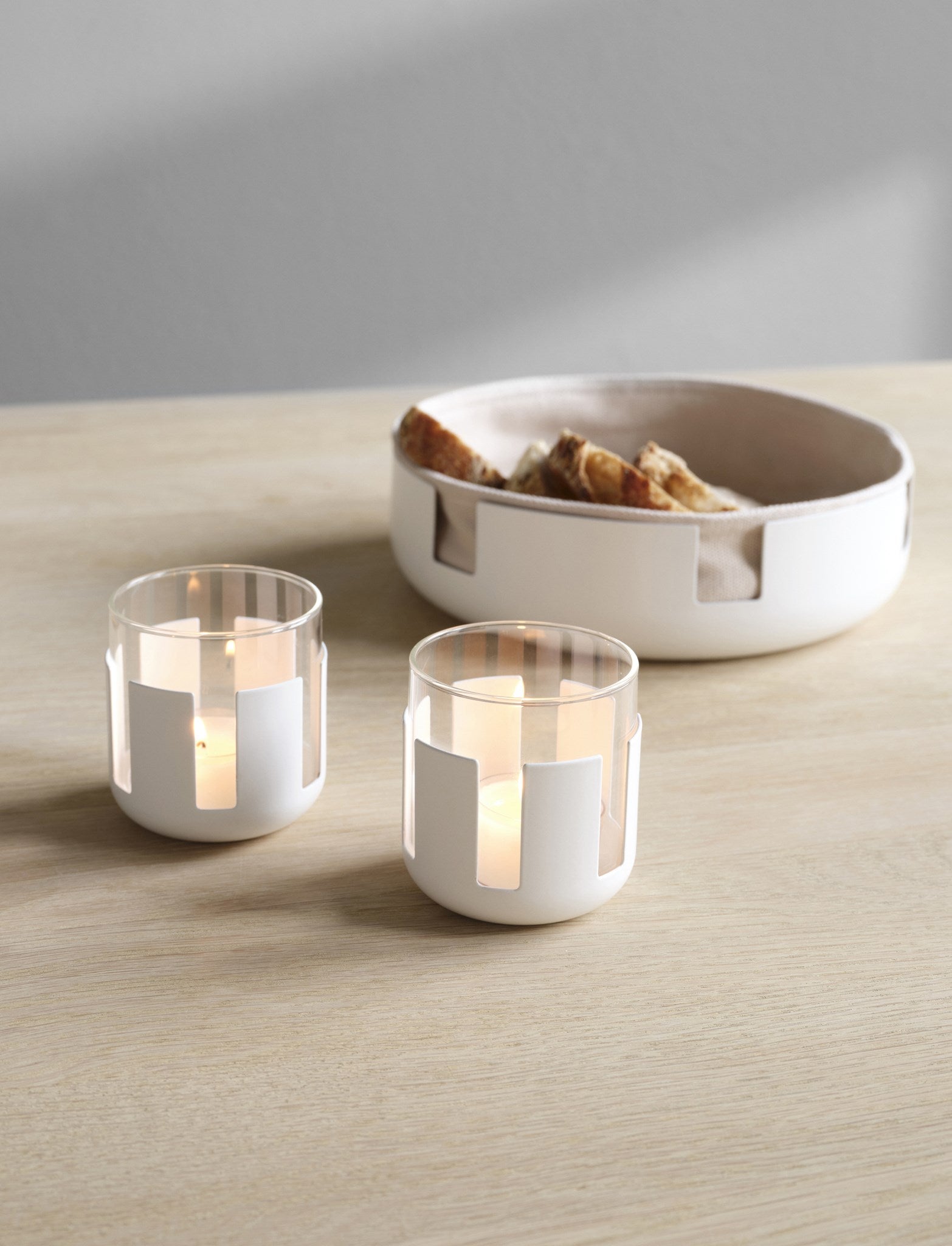 Stelton Classic Luna Photophore lot 2 métal verre