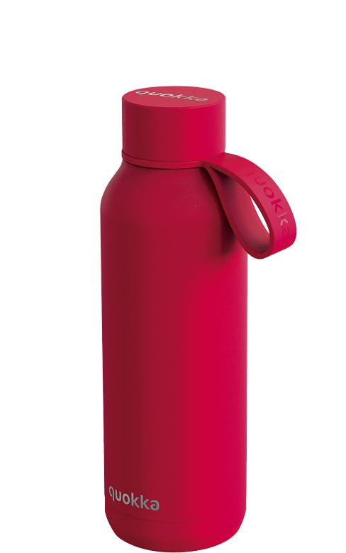 Quokka Solid Bouteille Inox 510 ml Cherry Red poignée isotherme