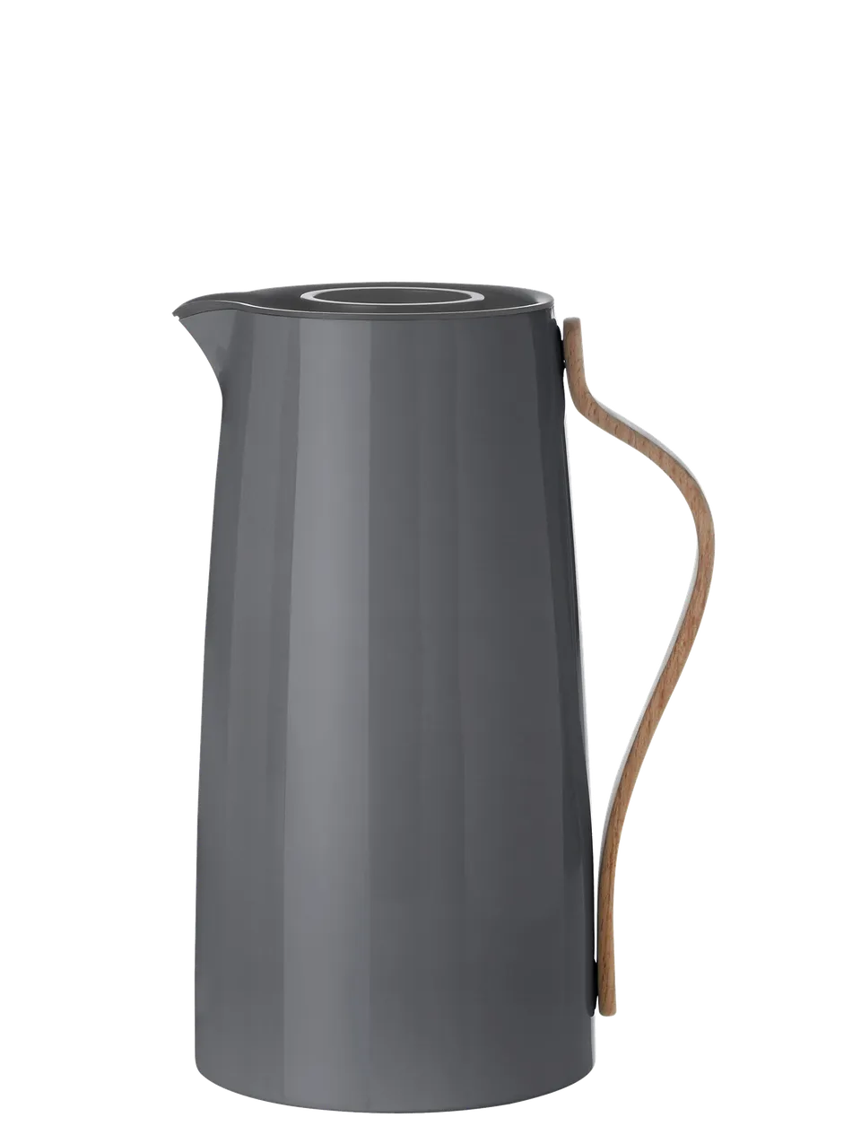 Stelton Emma carafe isotherme 1,2 L gris manche bois