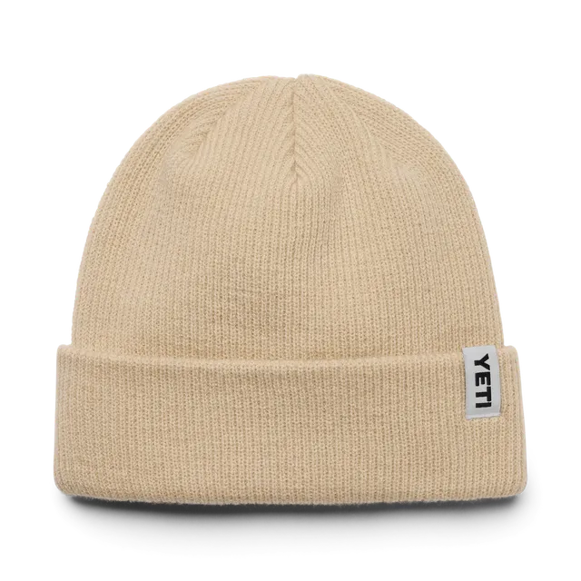 YETI Logo Badge Beanie bonnet chaud Sand