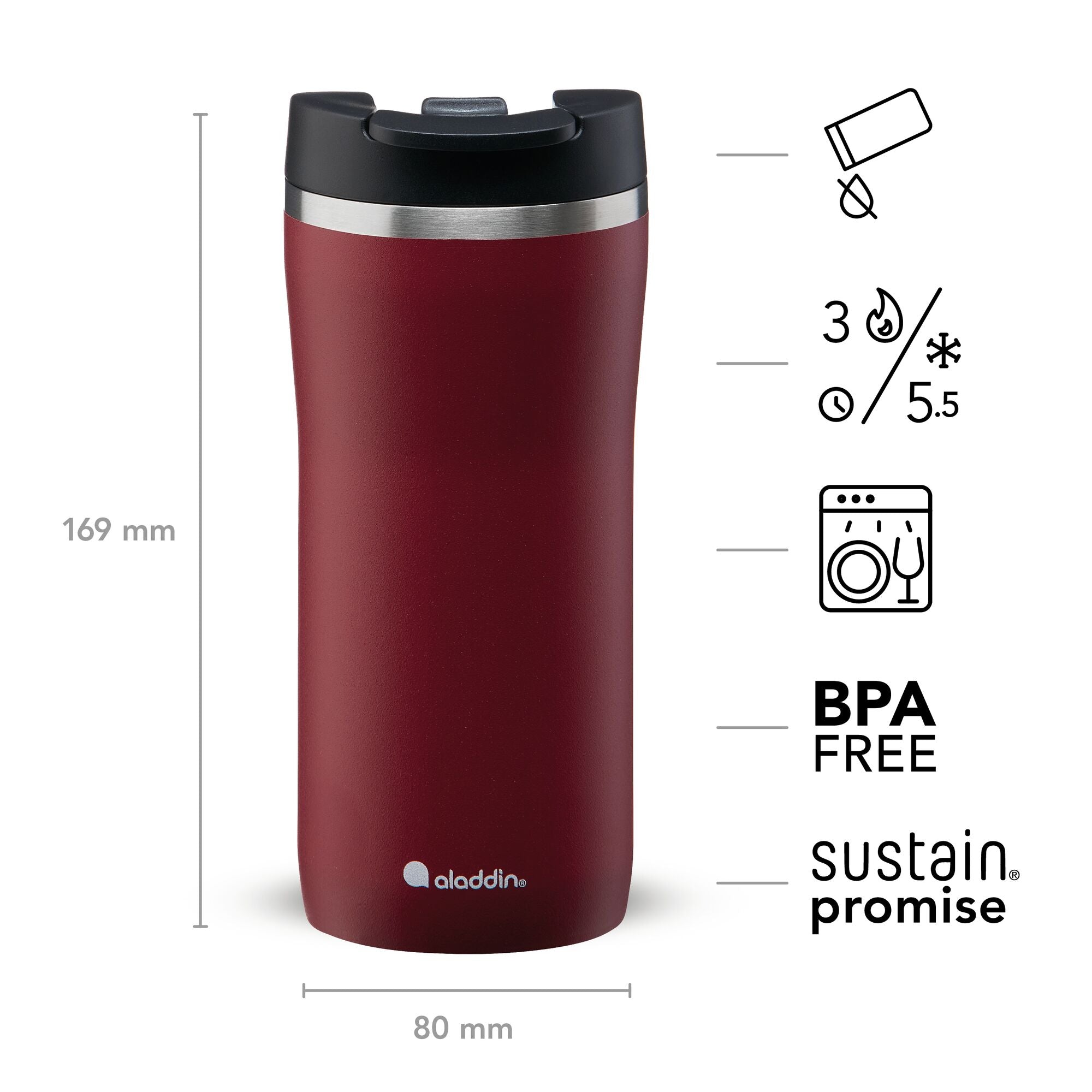 Aladdin Travel Mugs mug isotherme Mocca vert sauge 350ml