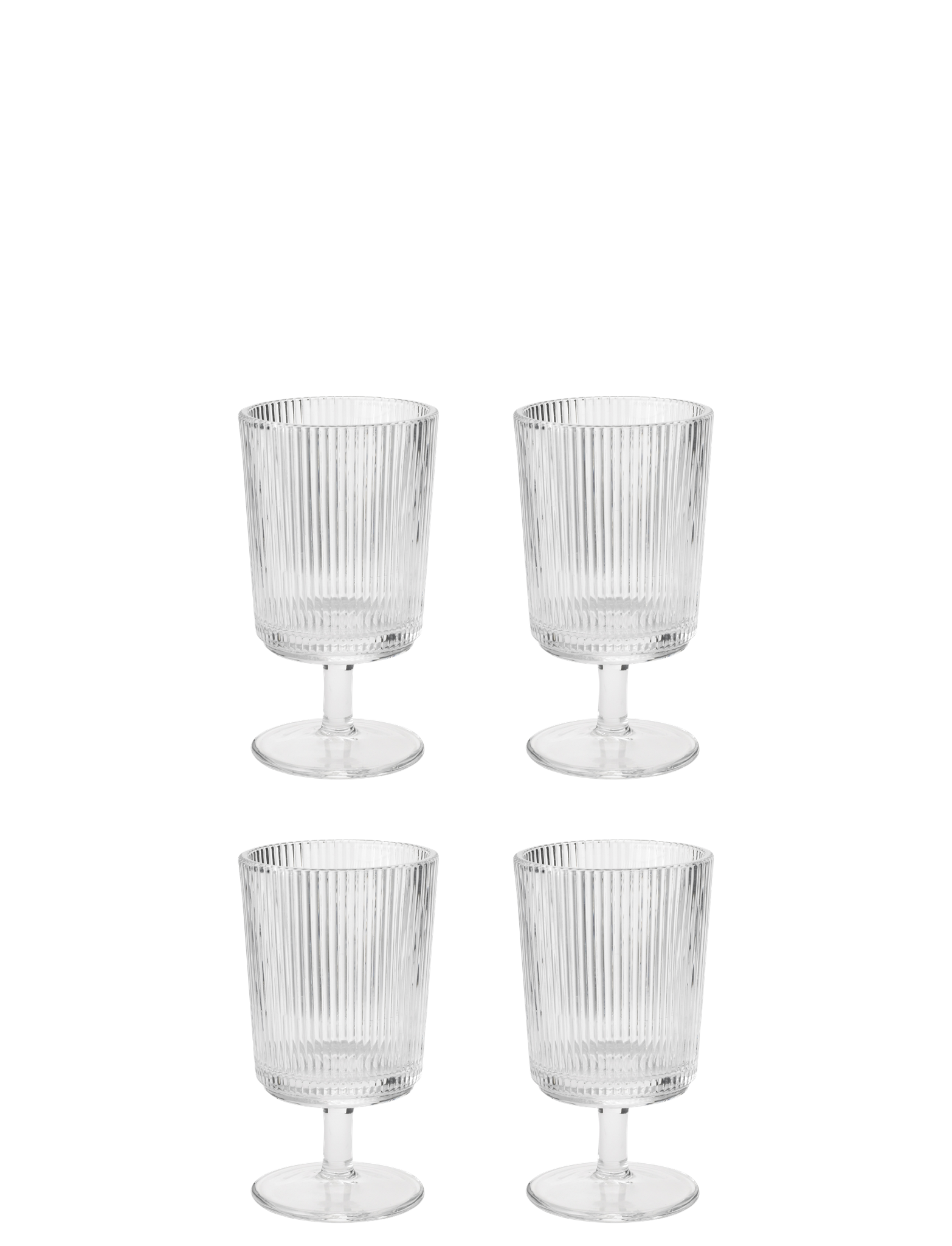 Stelton Pilastro verres à vin 0,18 L lot de 4 striés