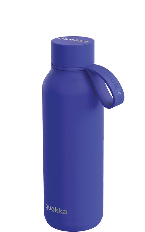 Quokka Solid Strap Dusk Blue bouteille isotherme 510 ml inox