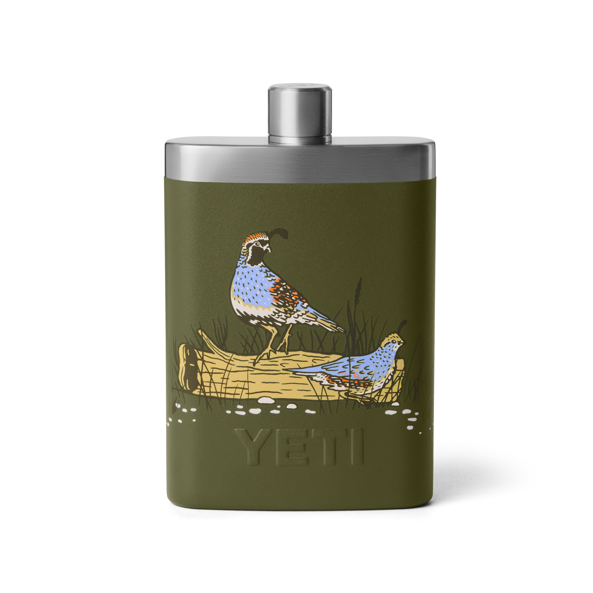 YETI Flask flasque inox 7 oz Olive avec entonnoir