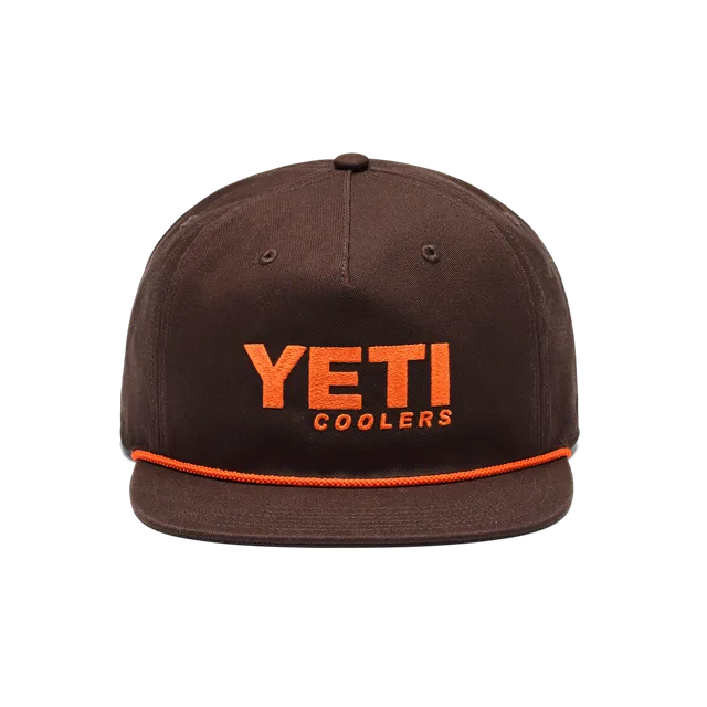 YETI Flat Brim Rope Hat casquette marron snapback